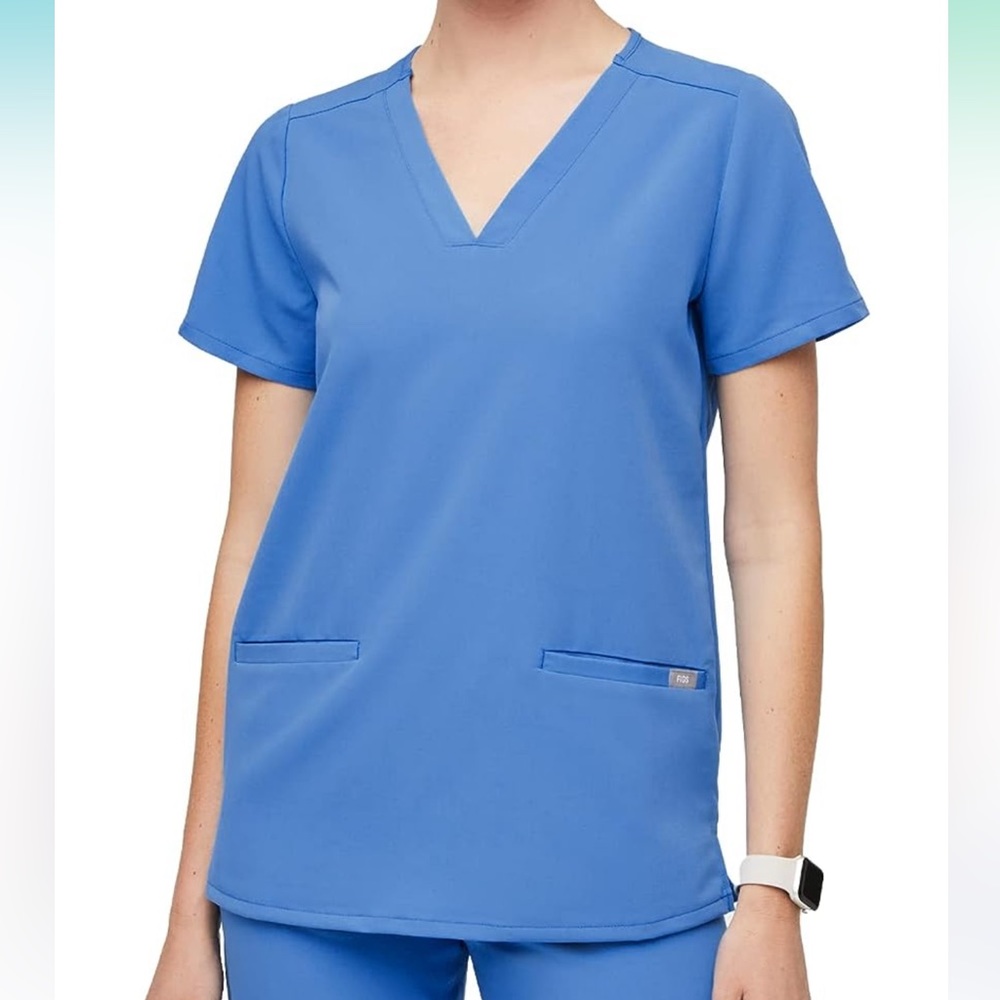FIGS scrub top capri blue size xxs